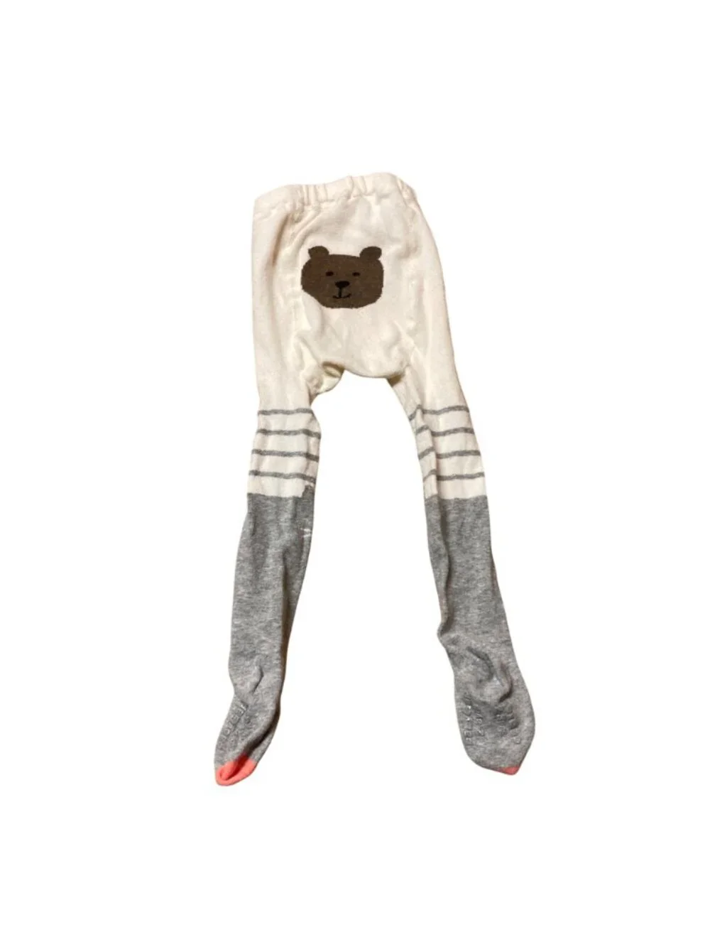 Baby Gap Tights Girls 2-3 years months Cat and Bear White Gray Stripes